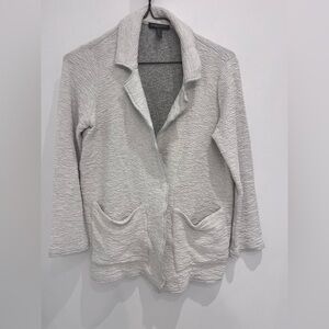 EILEEN FISHER White
Notch Collar Tencel blend sweater blazer size xs